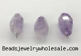 NGP9820 22*35mm - 25*40mm faceted nuggets lavender amethyst pendants