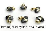 NGP9868 10*15mm faceted oval terahertz pendant