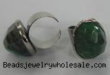 NGR02 18*25mm - 22*28mm faceted nuggets agate gemstone rings