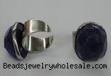 NGR03 18*25mm - 22*28mm faceted nuggets agate gemstone rings