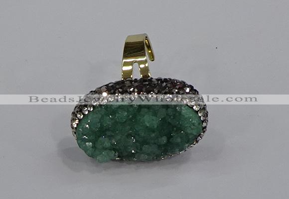 NGR1015 20*25mm - 22*30mm oval druzy quartz rings wholesale