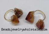 NGR105 13*18mm - 15*20mm faceted nuggets citrine gemstone rings