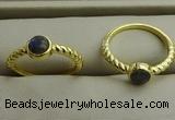 NGR1053 4mm coin labradorite gemstone rings wholesale