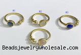 NGR1118 8mm coin  mixed gemstone rings wholesale