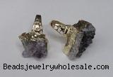 NGR113 18*35mm - 22*40mm faceted nuggets druzy amethyst rings