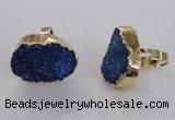 NGR156 22*30mm - 25*30mm freeform druzy agate rings wholesale