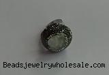 NGR2005 20*25mm flower druzy quartz rings wholesale