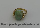 NGR2068 10*15mm faceted oval amazonite gemstone rings