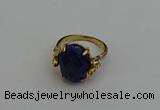 NGR2072 10*15mm faceted oval lapis lazuli gemstone rings