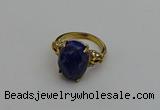 NGR2092 10*15mm faceted oval lapis lazuli gemstone rings