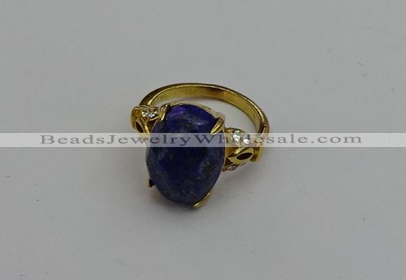 NGR2092 10*15mm faceted oval lapis lazuli gemstone rings