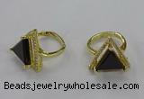 NGR277 14*14mm triangle agate gemstone rings wholesale