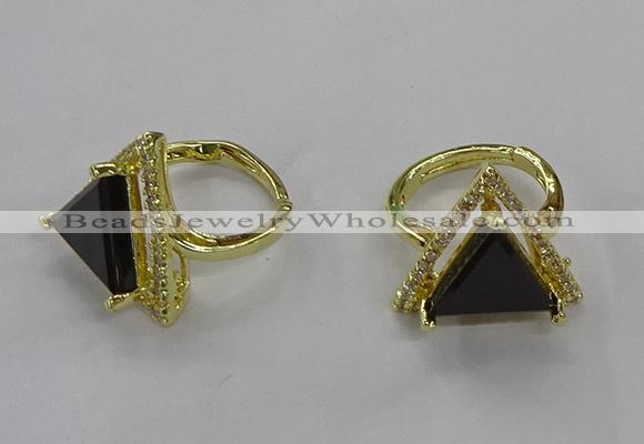 NGR277 14*14mm triangle agate gemstone rings wholesale