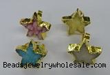 NGR287 25*25mm - 30*30mm star druzy agate gemstone rings