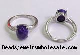 NGR3017 925 sterling silver with 8*10mm oval charoite rings