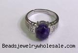 NGR3019 925 sterling silver with 8*10mm oval charoite rings