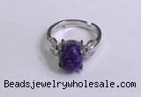 NGR3020 925 sterling silver with 8*10mm oval charoite rings