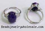 NGR3026 925 sterling silver with 10*14mm oval charoite rings