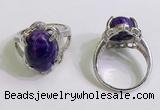 NGR3030 925 sterling silver with 10*14mm oval charoite rings