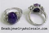 NGR3031 925 sterling silver with 10*14mm oval charoite rings