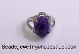 NGR3034 925 sterling silver with 10*14mm oval charoite rings