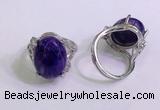 NGR3042 925 sterling silver with 12*16mm oval charoite rings