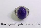 NGR3044 925 sterling silver with 12*16mm oval charoite rings