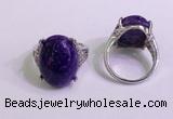 NGR3048 925 sterling silver with 15*20mm oval charoite rings