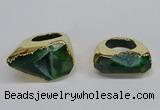 NGR307 25*40mm - 30*35mm freeform druzy agate gemstone rings