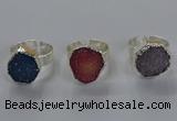 NGR327 16*18mm - 18*20mm freeform druzy agate gemstone rings