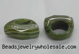 NGR34 16*35*40mm faceted freeform agate gemstone rings