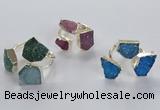 NGR363 10*14mm - 12*16mm freeform druzy agate rings wholesale