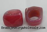 NGR40 20*30*35mm faceted freeform agate gemstone rings