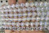 OPBS17 15 inches 8mm faceted round AB-color opalite beads wholesale OPBS17 15 inches 8mm faceted round AB-color opalite beads wholesale