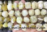 OPBS21 15 inches 12*16mm - 13*18mm faceted nuggets yellow opal beads OPBS21 15 inches 12*16mm - 13*18mm faceted nuggets yellow opal beads