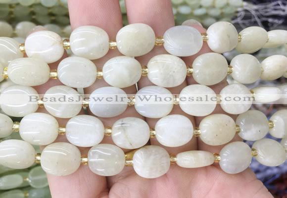 OVBS10 15 inches 8*12mm oval moonstone gemstone beads wholesale