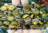 OVBS12 15 inches 8*12mm oval yellow tiger eye gemstone beads wholesale