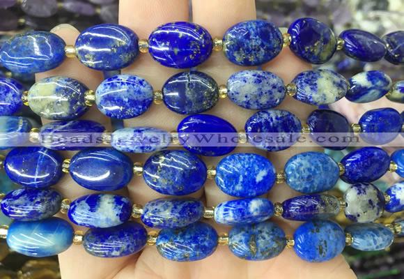 OVBS22 15 inches 10*14mm oval lapis lazuli gemstone beads wholesale