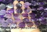 OVBS25 15 inches 13*18mm oval amethyst gemstone beads wholesale