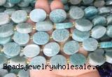 OVBS28 15 inches 13*18mm oval amazonite gemstone beads wholesale