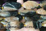 OVBS43 15 inches 20*40mm oval Agate gemstone beads wholesale OVBS43 15 inches 20*40mm oval Agate gemstone beads wholesale