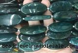 OVBS72 15 inches 20*40mm oval moss agate gemstone beads wholesale OVBS72 15 inches 20*40mm oval moss agate gemstone beads wholesale