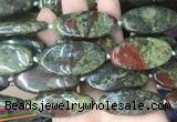OVBS76 15 inches 20*40mm oval dragon blood jasper gemstone beads wholesale OVBS76 15 inches 20*40mm oval dragon blood jasper gemstone beads wholesale