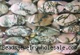 OVBS82 15 inches 20*40mm oval black veined rhodonite gemstone beads wholesale OVBS82 15 inches 20*40mm oval black veined rhodonite gemstone beads wholesale