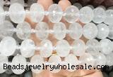 RBBS25 15 inches 13*18mm faceted rondelle white crystal gemstone beads RBBS25 15 inches 13*18mm faceted rondelle white crystal gemstone beads