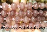 RBBS27 15 inches 13*18mm faceted rondelle red strawberry quartz gemstone beads RBBS27 15 inches 13*18mm faceted rondelle red strawberry quartz gemstone beads