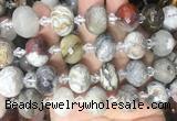 RBBS35 15 inches 13*18mm faceted rondelle Mexican crazy agate gemstone beads RBBS35 15 inches 13*18mm faceted rondelle Mexican crazy agate gemstone beads