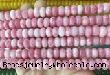 RBBS94 15 inches 6*10mm rondelle candy jade gemstone beads wholesale RBBS94 15 inches 6*10mm rondelle candy jade gemstone beads wholesale
