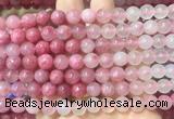 RDBS02 15 inches 8mm round pink rhodonite gemstone beads wholesale RDBS02 15 inches 8mm round pink rhodonite gemstone beads wholesale