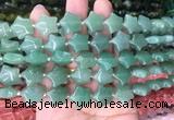 RGBS03 15 inches 16mm star green aventurine gemstone beads